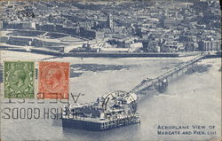 Aeroplane View of Margate and Pier Great Britain Kent Postcard Postcard