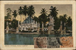Malay Mosque Kuala Lumpur, Malaysia Southeast Asia Postcard Postcard