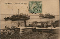 Le Remorquage sur le fleuve Postcard