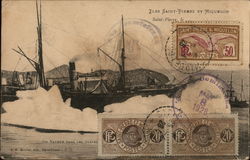 Un Vapeur Mare les Glaces Postcard