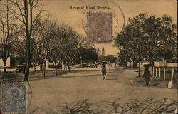 Arsenal Road Poona, India Postcard Postcard
