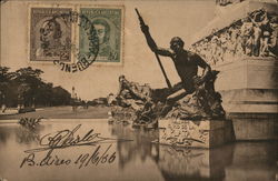 Un Detaile del Monumento Ofrendado por la Colectividad Espanola Postcard