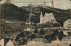Panorama del Funicular Autisidabo Barcelona, Spain Postcard Postcard Postcard