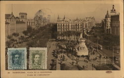 Plaza de la Universidad Barcelona, Spain Postcard Postcard Postcard