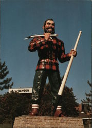 Paul Bunyan Statue Bangor, ME Postcard Postcard Postcard