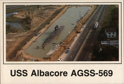 USS Albacore AGSS-569 Portsmouth, NH Postcard Postcard Postcard