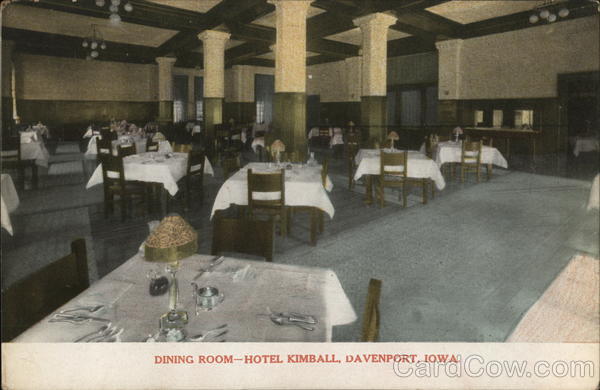 Dining Room-Hotel Kimball Davenport Iowa
