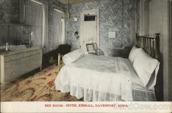 Bed Room-Hotel Kimball Davenport Iowa