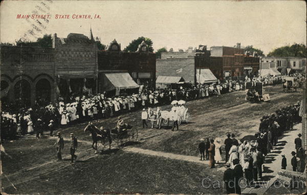 Parade on Main Street State Center Iowa