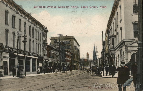 Jefferson Avenue Looking North Battle Creek Michigan