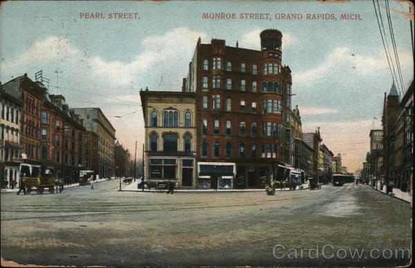 Pearl Street, Monroe Street Grand Rapids Michigan