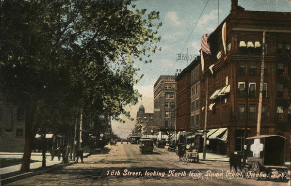 16th Street, looking North from Rome Hotel Omaha Nebraska