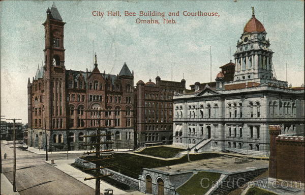 City Hall, Bee Building and Courthouse Omaha Nebraska