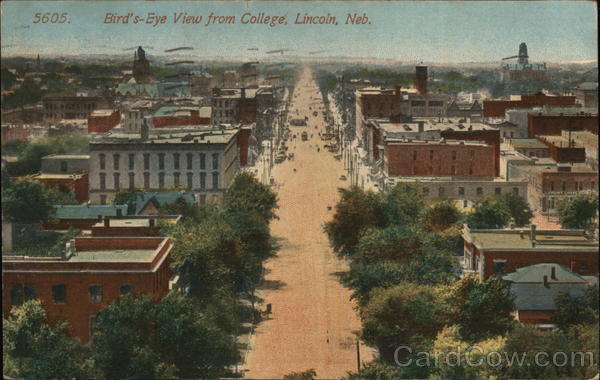 Birds-Eye View from College Lincoln Nebraska