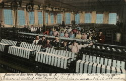 Interior of Silk Mill Paterson, NJ Postcard Postcard Postcard