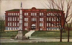 Davenport High School Iowa Postcard Postcard Postcard