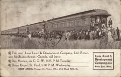 The Next LKuse Land & Development Co. Ltd. Des Moines, IA Trains, Railroad Postcard Postcard Postcard