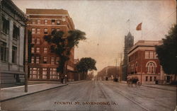 Fourth Street Davenport, IA Postcard Postcard Postcard