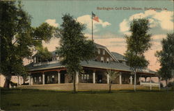Burlington Golf Club House Iowa Postcard Postcard Postcard