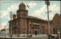 Post Office Burlington, IA Postcard Postcard Postcard