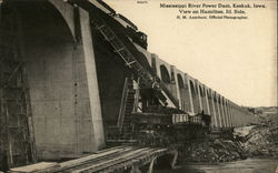 Mississippi River Hydroelectric Dam Postcard