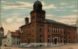 Post Office Burlington, IA Postcard Postcard Postcard