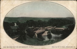 Des Moines River Bridge Humboldt, IA Postcard Postcard 