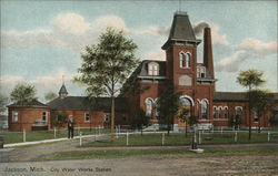 City Water Works Station Jackson, MI Postcard Postcard Postcard