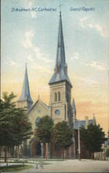 St Andrew's R.C. Cathedral Grand Rapids, MI Postcard Postcard Postcard