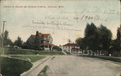 Corner Of Harris and Division Streets Postcard
