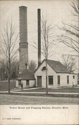 Power House and Pumping Station Decatur, MI Postcard Postcard 