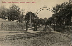 Lake Forest Cemetery Postcard