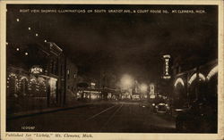 Night View Mount Clemens, MI Postcard Postcard Postcard