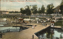 Playgrounds at Reed's Lake Postcard