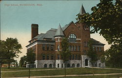 High School Muskegon, MI Postcard Postcard Postcard