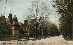South Street west from Park Kalamazoo, MI Postcard Postcard Postcard
