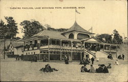 Theatre Pavilion, Lake Michigan Park Muskegon, MI Postcard Postcard Postcard