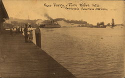 Car Ferry and Five Mile Hill Postcard