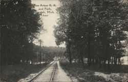 Ann Arbor Railroad and Park Postcard