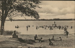 Bathing at Paw Paw Lake Postcard