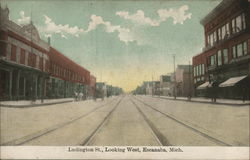 Ludington Street, Looking West Postcard