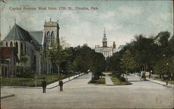 Capitol Avenue West from 17th St. Omaha, NE Postcard Postcard Postcard