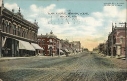 Main Avenue., Morning Scene. Postcard