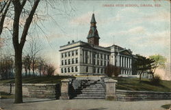 Omaha High School Nebraska Postcard Postcard Postcard