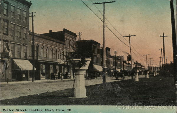 Water Street, looking East Peru Illinois