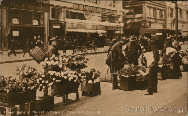 Flower Sellers, Market & Kearny San Francisco California
