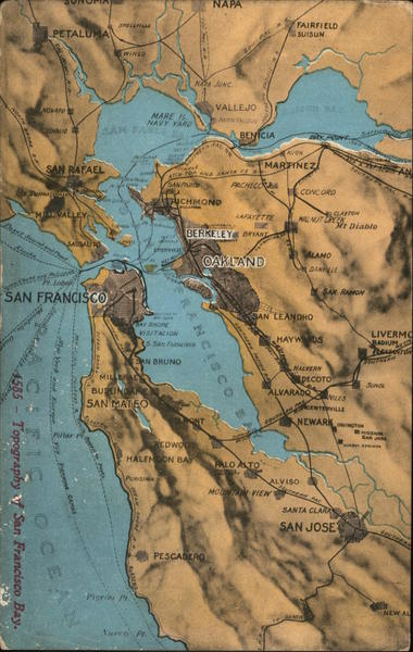 Topography of San Francisco Bay California