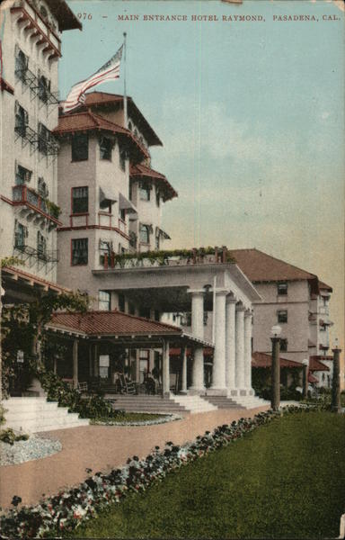 Main Entrance, Hotel Raymond Pasadena California