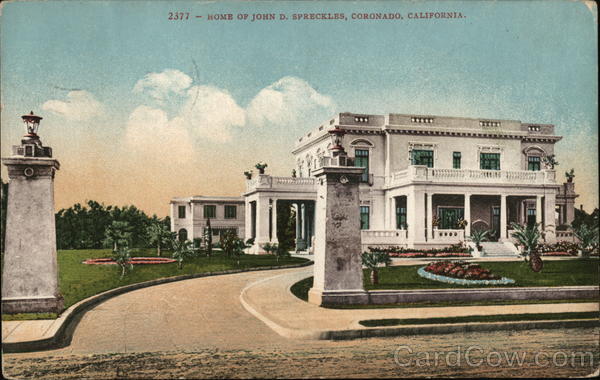 Home of John D. Spreckles Coronado California