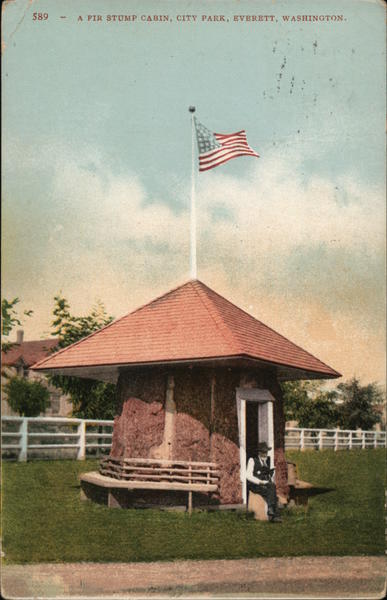A Fir Stump Cabin, City Park Everett Washington